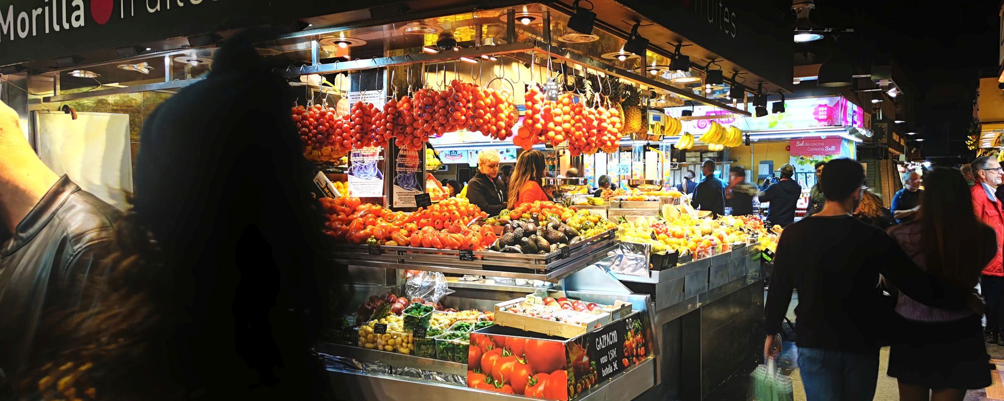 Scenă din La Boquería, în Barcelona